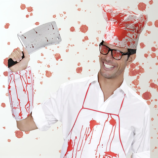 Adults Bloody Chef Costume Kit – Horror Halloween Fancy Dress The Party Hut | Balloons, Fancy Dress & Party Supplies Cheltenham