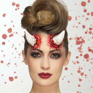 White Devil Horns – Halloween Special FX Prosthetics The Party Hut | Balloons, Fancy Dress & Party Supplies Cheltenham