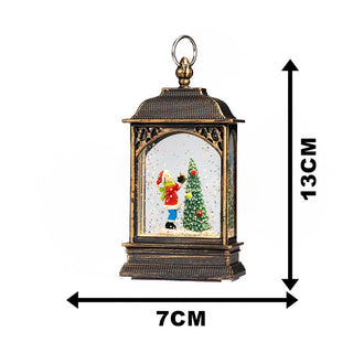 Christmas Snow Globe Tree Ornament – LED Lantern Scene