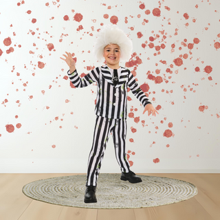 Kids Beetlejuice Costume – Halloween Fancy Dress with Wig XXS (3-4YRS) The Party Hut | Balloons, Fancy Dress & Party Supplies Cheltenham