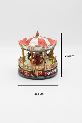 LED Carousel Christmas Scene – Festive Rotating Light Display