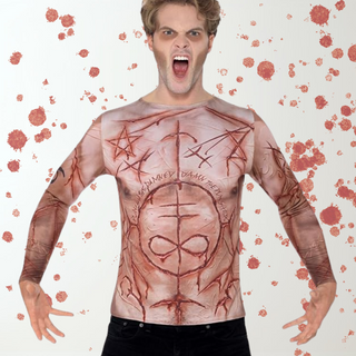 Mutilated Skin Tattoo T-Shirt – Adults The Party Hut | Balloons, Fancy Dress & Party Supplies Cheltenham