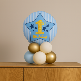 1st Birthday Tabletop Balloon Display – Boy or Girl