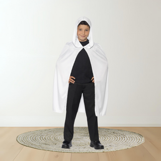 Adults White Hooded Cape – Cloak Fancy Dress Accessory The Party Hut | Balloons, Fancy Dress & Party Supplies Cheltenham