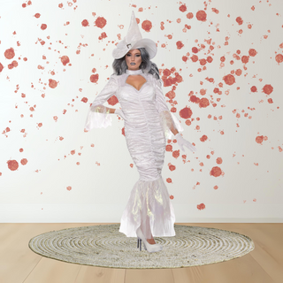 Adults White Witch Spell Weaver Costume – Halloween Witch Fancy Dress One Size Fits Most The Party Hut | Balloons, Fancy Dress & Party Supplies Cheltenham