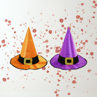 Halloween Witch Hats – Orange or Purple Sparkle The Party Hut | Balloons, Fancy Dress & Party Supplies Cheltenham