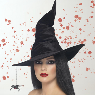 Witch Hat with Spider Dangle – Halloween Costume Accessory The Party Hut | Balloons, Fancy Dress & Party Supplies Cheltenham